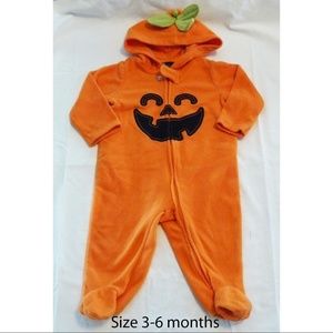Unisex Jack-O-Lantern Costume Jumpsuit Size 3-6 mo